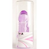 Фиолетовая гелевая насадка с шипами - 13 см. - Toyfa Basic - в Камышине купить с доставкой