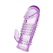 Фиолетовая насадка с коготком и шипами - 13 см. - Toyfa Basic - в Камышине купить с доставкой