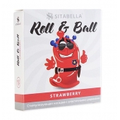 Стимулирующий презерватив-насадка Roll   Ball Strawberry - Sitabella - купить с доставкой в Камышине