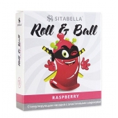 Стимулирующий презерватив-насадка Roll   Ball Raspberry - Sitabella - купить с доставкой в Камышине