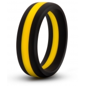 Черно-желтое силиконовое эрекционное кольцо Silicone Go Pro Cock Ring - Blush Novelties - в Камышине купить с доставкой