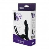 Черный вибромассажер простаты P-PLEASER W ERECTION ENHANCE - Dream Toys - в Камышине купить с доставкой