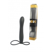 Черная насадка на пенис для двойной стимуляции Mojo BlackJack - 15 см. - Seven Creations - в Камышине купить с доставкой