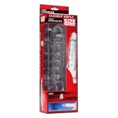 Прозразная закрытая насадка на пенис с поддержкой мошонки Clearly Ample Penis Enhancer - 22 см. - XR Brands - в Камышине купить с доставкой