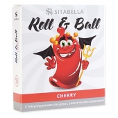 Стимулирующий презерватив-насадка Roll   Ball Cherry - Sitabella - купить с доставкой в Камышине