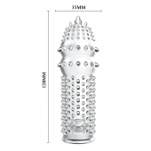 Закрытая прозрачная насадка Crystal sleeve - 14,2 см. - Erowoman-Eroman - в Камышине купить с доставкой