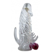 Закрытая прозрачная вибронасадка на пенис Crystal Sleeve Vibe - Erowoman-Eroman - в Камышине купить с доставкой
