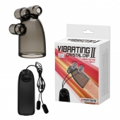 Дымчатая насадка-мастурбатор с вибрацией Vibrating Crystal Cap II - Baile - в Камышине купить с доставкой