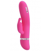 Розовый вибратор Ingram с электростимуляцией - 19,2 см. - Baile - купить с доставкой в Камышине