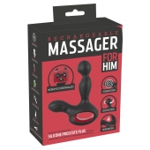 Черный вибромассажер простаты с нагревом и ротацией Prostate Plug - 14,5 см. - Orion - в Камышине купить с доставкой