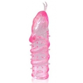 Закрытая рельефная насадка Crystal sleeve snakes в виде змеи с усиками - 14 см. - Erowoman-Eroman - в Камышине купить с доставкой