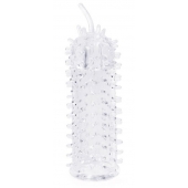 Закрытая рельефная насадка Crystal sleeve с усиками - 12 см. - Erowoman-Eroman - в Камышине купить с доставкой