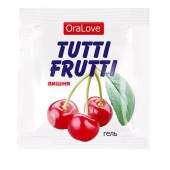 Пробник гель-смазки Tutti-frutti с вишнёвым вкусом - 4 гр. - Биоритм - купить с доставкой в Камышине