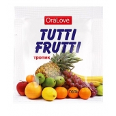 Пробник гель-смазки Tutti-frutti со вкусом тропических фруктов - 4 гр. - Биоритм - купить с доставкой в Камышине