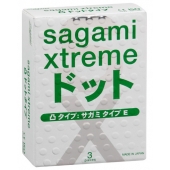 Презервативы Sagami Xtreme SUPER DOTS с точками - 3 шт. - Sagami - купить с доставкой в Камышине