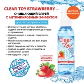 Очищающий спрей для игрушек CLEAR TOY Strawberry - 100 мл. - Биоритм - купить с доставкой в Камышине