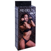 Черные кожаные наручники Naila - Rebelts - купить с доставкой в Камышине