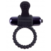Черное эрекционное виброкольцо Vibrating Silicone Super Ring - Pipedream - в Камышине купить с доставкой