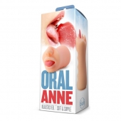 Телесный мастурбатор-ротик с язычком Oral Anne - Blush Novelties - в Камышине купить с доставкой