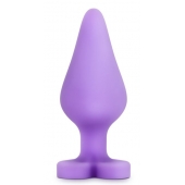 Фиолетовая анальная пробка Naughty Candy Heart Do Me Now - 8,9 см. - Blush Novelties - купить с доставкой в Камышине