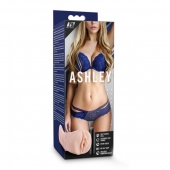 Телесный мастурбатор-вагина с вибропулей Ashley - Blush Novelties - в Камышине купить с доставкой