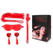 Пикантный набор БДСМ из 4 предметов в красном цвете - Notabu - купить с доставкой в Камышине