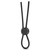 Черное силиконовое лассо на пенис SILICONE LOOP COCK RING - Blush Novelties - в Камышине купить с доставкой