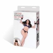Чёрные манжеты для фиксации на кровати Bondage Bed Strap - Lux Fetish - купить с доставкой в Камышине