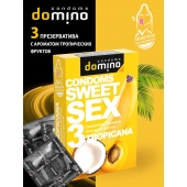 Презервативы для орального секса DOMINO Sweet Sex с ароматом тропических фруктов - 3 шт. - Domino - купить с доставкой в Камышине