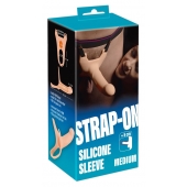 Силиконовый полый страпон на ремнях Silicone Strap-on - 16 см. - Orion - купить с доставкой в Камышине
