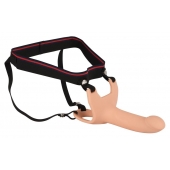 Силиконовый полый страпон на ремнях Silicone Strap-on - 16 см. - Orion - купить с доставкой в Камышине