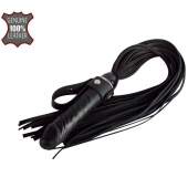 Черная плеть  Ковбой  с ручкой-фаллосом - 55 см. - Sitabella - купить с доставкой в Камышине