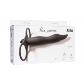 Черная вибронасадка для двойного проникновения Flirtini - 15,9 см. - Lola Games - купить с доставкой в Камышине