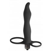 Черная вибронасадка для двойного проникновения Flirtini - 15,9 см. - Lola Games - купить с доставкой в Камышине