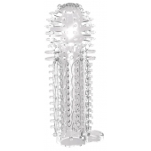 Закрытая прозрачная насадка на пенис с шипиками Nubby Sleeve - 14,5 см. - Chisa - в Камышине купить с доставкой