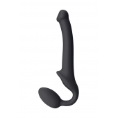 Черный безремневой страпон Silicone Bendable Strap-On S - Strap-on-me - купить с доставкой в Камышине