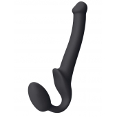 Черный безремневой страпон Silicone Bendable Strap-On S - Strap-on-me - купить с доставкой в Камышине