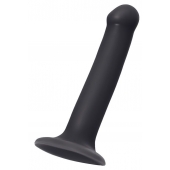 Черный фаллос на присоске Silicone Bendable Dildo M - 18 см. - Strap-on-me - купить с доставкой в Камышине