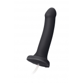 Черный фаллос с имитацией эякуляции Silicon Cum Dildo L - 19,6 см. - Strap-on-me - купить с доставкой в Камышине