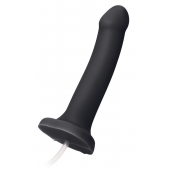 Черный фаллос с имитацией эякуляции Silicon Cum Dildo L - 19,6 см. - Strap-on-me - купить с доставкой в Камышине
