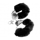 Металлические наручники Furry Love Cuffs с черным мехом - Pipedream - купить с доставкой в Камышине