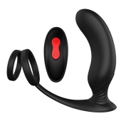 Черный массажер простаты REMOTE P-PLEASER - Dream Toys - в Камышине купить с доставкой