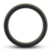 Черно-зеленое эрекционное кольцо Silicone Go Pro Cock Ring - Blush Novelties - в Камышине купить с доставкой