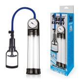 Прозрачная вакуумная помпа Sex Expert с манометром - Sex Expert - в Камышине купить с доставкой