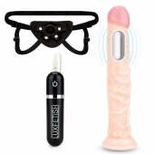 Регулируемые трусики с вибрирующей насадкой - 21 см. - Lux Fetish - купить с доставкой в Камышине