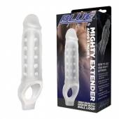 Прозрачная текстурированная насадка Mighty Extender - 13 см. - BlueLine - в Камышине купить с доставкой