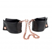 Черные мягкие наручники Entice French Cuffs с цепью - California Exotic Novelties - купить с доставкой в Камышине