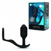 Черное эрекционное кольцо с анальным плагом Snug   Tug - b-Vibe - в Камышине купить с доставкой
