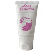 Лубрикант на водной основе с ароматом малины Love Protection Raspberry - 50 мл. - Lola Games - купить с доставкой в Камышине