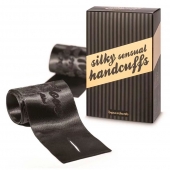 Черные ленты для связывания SILKY SENSUAL HANDCUFFS - Bijoux Indiscrets - купить с доставкой в Камышине